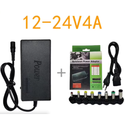 Univerzální napájecí adaptér pro notebook 96 W, 12–24 V