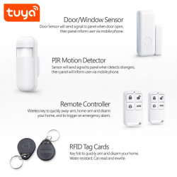 WiFi GSM alarm TUYA PST-WG103T s klávesnicí a displejem
