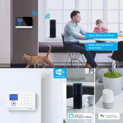 WiFi GSM alarm TUYA PST-WG103T s klávesnicí a displejem