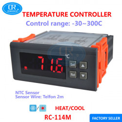 Regulátor teploty se senzorem NTC -30~300C Cool Heat ON OFF Spínač Univerzální digitální regulátor teploty Termostat